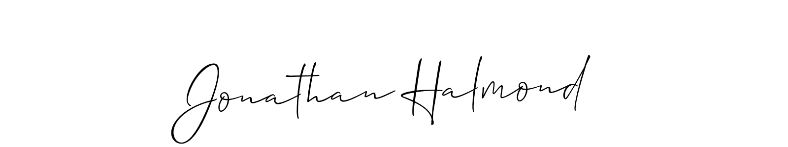 Jonathan Halmond stylish signature style. Best Handwritten Sign (Allison_Script) for my name. Handwritten Signature Collection Ideas for my name Jonathan Halmond. Jonathan Halmond signature style 2 images and pictures png