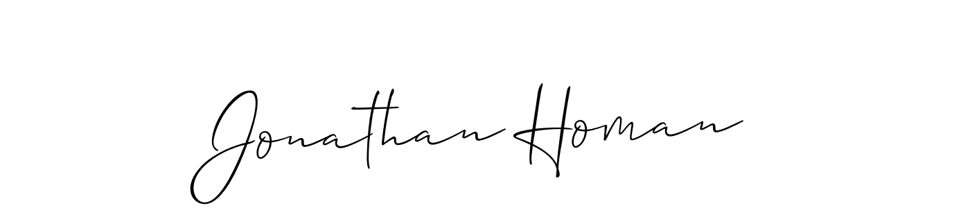 Create a beautiful signature design for name Jonathan Homan. With this signature (Allison_Script) fonts, you can make a handwritten signature for free. Jonathan Homan signature style 2 images and pictures png