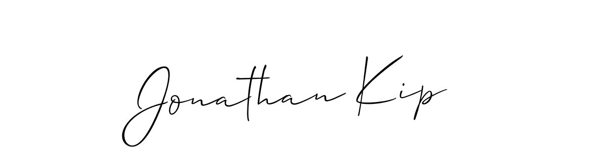 You should practise on your own different ways (Allison_Script) to write your name (Jonathan Kip) in signature. don't let someone else do it for you. Jonathan Kip signature style 2 images and pictures png