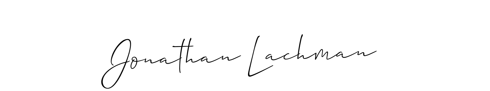 Jonathan Lachman stylish signature style. Best Handwritten Sign (Allison_Script) for my name. Handwritten Signature Collection Ideas for my name Jonathan Lachman. Jonathan Lachman signature style 2 images and pictures png