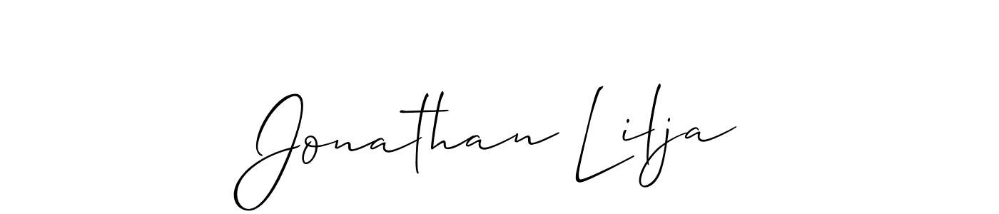 Design your own signature with our free online signature maker. With this signature software, you can create a handwritten (Allison_Script) signature for name Jonathan Lilja. Jonathan Lilja signature style 2 images and pictures png