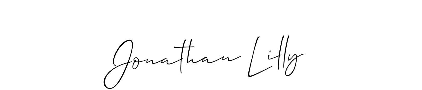 You should practise on your own different ways (Allison_Script) to write your name (Jonathan Lilly) in signature. don't let someone else do it for you. Jonathan Lilly signature style 2 images and pictures png