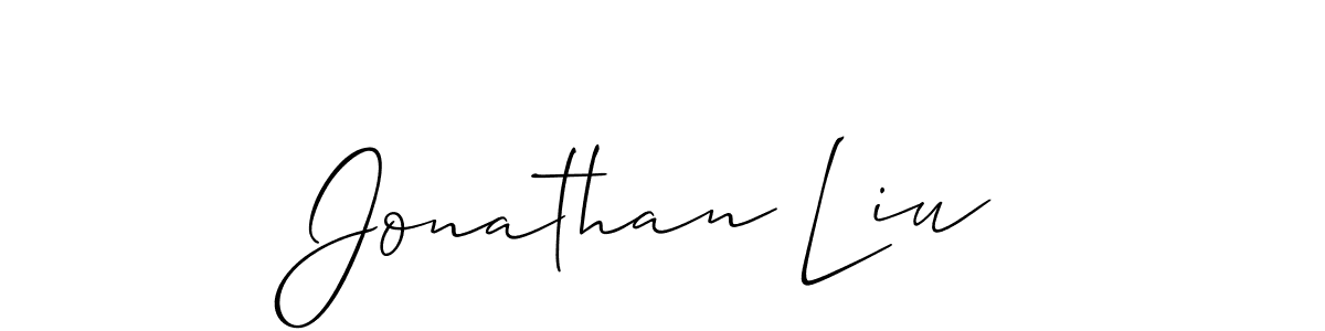 How to Draw Jonathan Liu signature style? Allison_Script is a latest design signature styles for name Jonathan Liu. Jonathan Liu signature style 2 images and pictures png