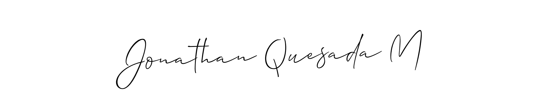 Make a beautiful signature design for name Jonathan Quesada M. With this signature (Allison_Script) style, you can create a handwritten signature for free. Jonathan Quesada M signature style 2 images and pictures png