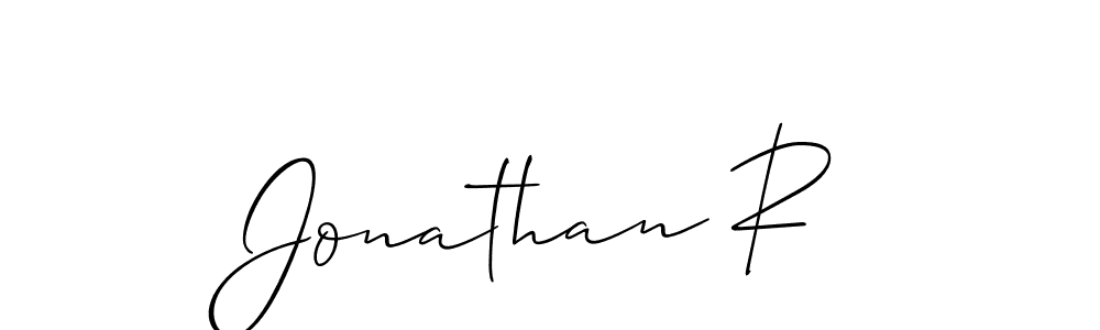 It looks lik you need a new signature style for name Jonathan R. Design unique handwritten (Allison_Script) signature with our free signature maker in just a few clicks. Jonathan R signature style 2 images and pictures png