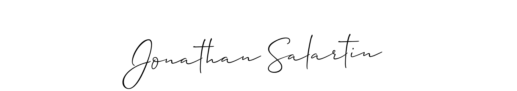 You should practise on your own different ways (Allison_Script) to write your name (Jonathan Salartin) in signature. don't let someone else do it for you. Jonathan Salartin signature style 2 images and pictures png