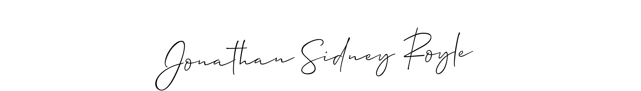 Also You can easily find your signature by using the search form. We will create Jonathan Sidney Royle name handwritten signature images for you free of cost using Allison_Script sign style. Jonathan Sidney Royle signature style 2 images and pictures png