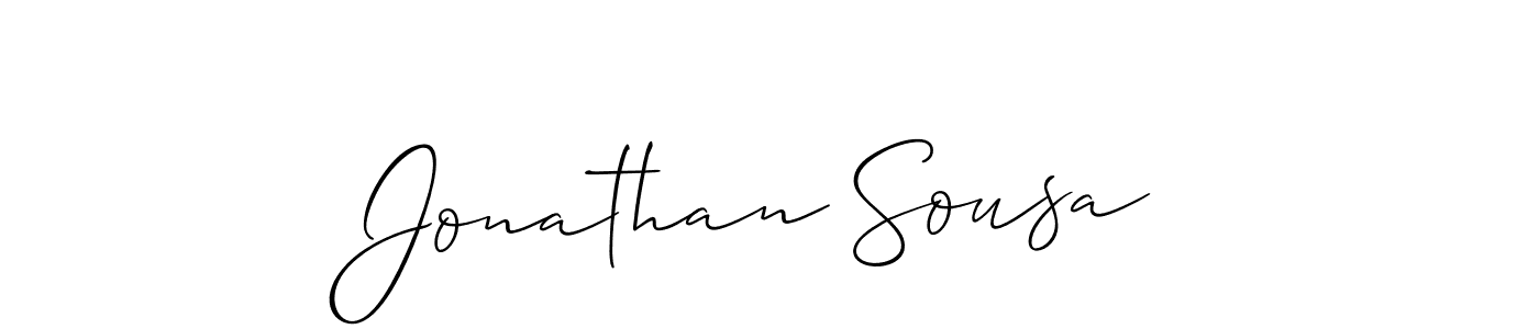 How to make Jonathan Sousa name signature. Use Allison_Script style for creating short signs online. This is the latest handwritten sign. Jonathan Sousa signature style 2 images and pictures png