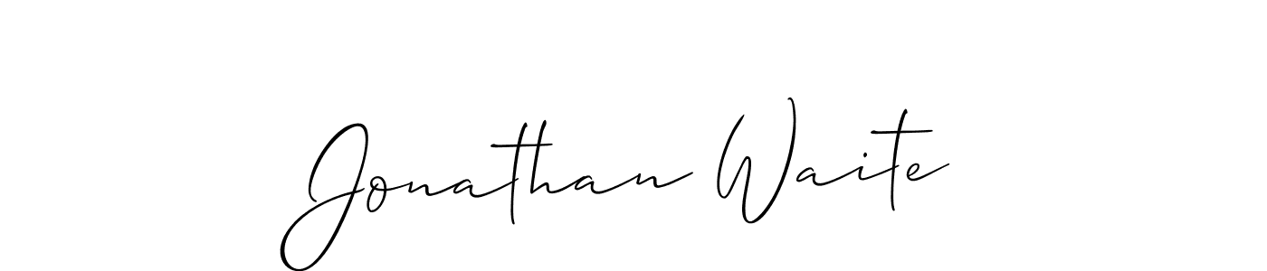 Jonathan Waite stylish signature style. Best Handwritten Sign (Allison_Script) for my name. Handwritten Signature Collection Ideas for my name Jonathan Waite. Jonathan Waite signature style 2 images and pictures png