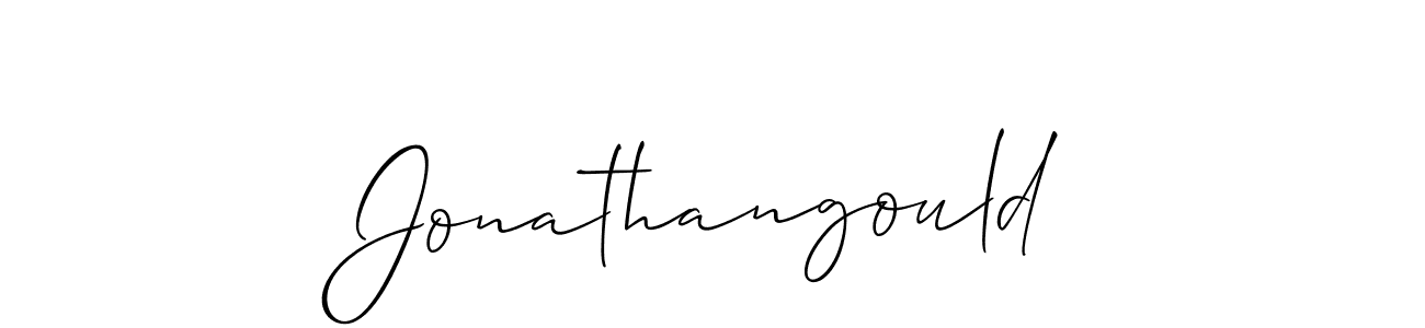 How to make Jonathangould signature? Allison_Script is a professional autograph style. Create handwritten signature for Jonathangould name. Jonathangould signature style 2 images and pictures png