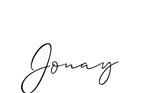 How to make Jonay signature? Allison_Script is a professional autograph style. Create handwritten signature for Jonay name. Jonay signature style 2 images and pictures png