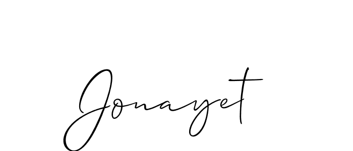 Make a short Jonayet signature style. Manage your documents anywhere anytime using Allison_Script. Create and add eSignatures, submit forms, share and send files easily. Jonayet signature style 2 images and pictures png