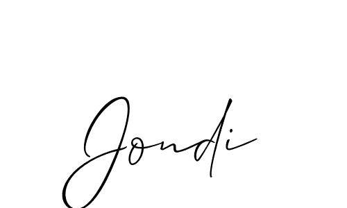 Allison_Script is a professional signature style that is perfect for those who want to add a touch of class to their signature. It is also a great choice for those who want to make their signature more unique. Get Jondi name to fancy signature for free. Jondi signature style 2 images and pictures png