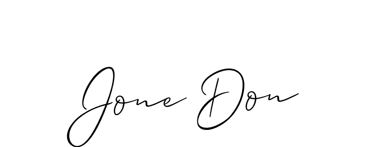 Allison_Script is a professional signature style that is perfect for those who want to add a touch of class to their signature. It is also a great choice for those who want to make their signature more unique. Get Jone Don name to fancy signature for free. Jone Don signature style 2 images and pictures png