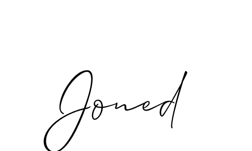 It looks lik you need a new signature style for name Joned. Design unique handwritten (Allison_Script) signature with our free signature maker in just a few clicks. Joned signature style 2 images and pictures png