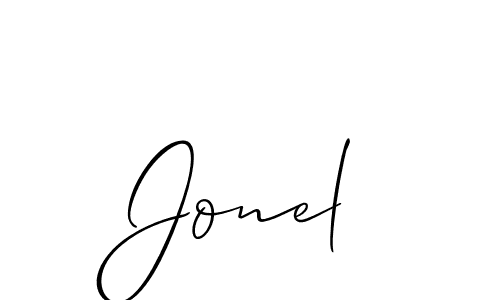 Design your own signature with our free online signature maker. With this signature software, you can create a handwritten (Allison_Script) signature for name Jonel. Jonel signature style 2 images and pictures png