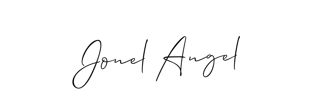 Also You can easily find your signature by using the search form. We will create Jonel Angel name handwritten signature images for you free of cost using Allison_Script sign style. Jonel Angel signature style 2 images and pictures png