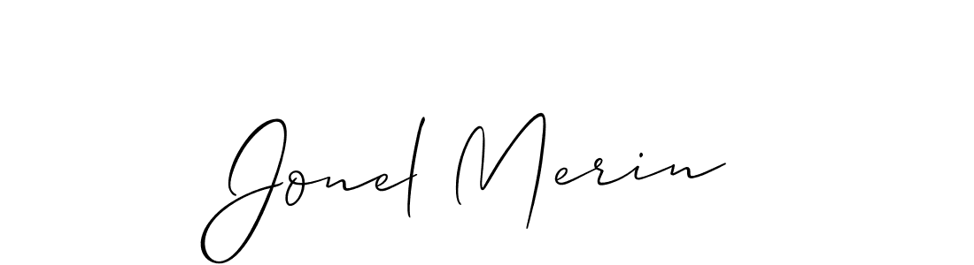 if you are searching for the best signature style for your name Jonel Merin. so please give up your signature search. here we have designed multiple signature styles  using Allison_Script. Jonel Merin signature style 2 images and pictures png