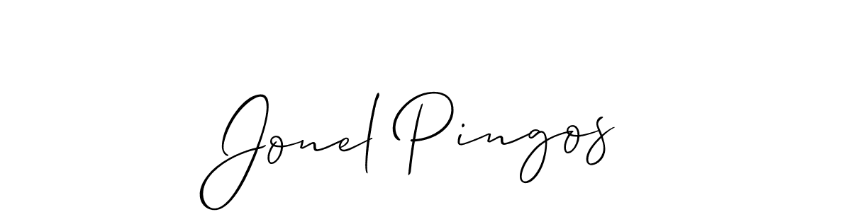 How to make Jonel Pingos signature? Allison_Script is a professional autograph style. Create handwritten signature for Jonel Pingos name. Jonel Pingos signature style 2 images and pictures png