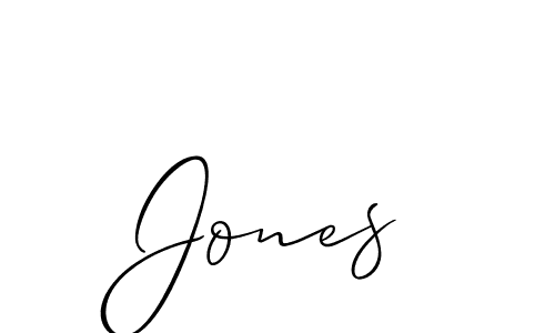 Use a signature maker to create a handwritten signature online. With this signature software, you can design (Allison_Script) your own signature for name Jones. Jones signature style 2 images and pictures png