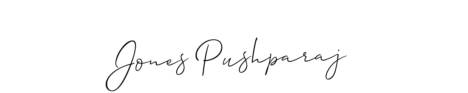 How to Draw Jones Pushparaj signature style? Allison_Script is a latest design signature styles for name Jones Pushparaj. Jones Pushparaj signature style 2 images and pictures png
