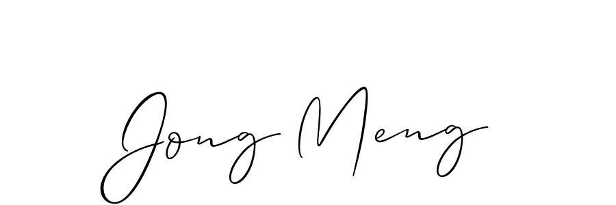 Make a beautiful signature design for name Jong Meng. With this signature (Allison_Script) style, you can create a handwritten signature for free. Jong Meng signature style 2 images and pictures png
