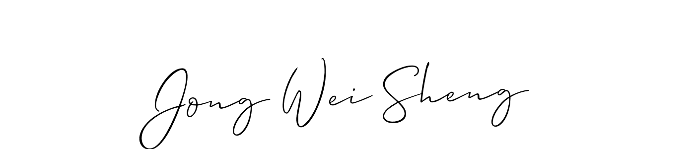 Jong Wei Sheng stylish signature style. Best Handwritten Sign (Allison_Script) for my name. Handwritten Signature Collection Ideas for my name Jong Wei Sheng. Jong Wei Sheng signature style 2 images and pictures png