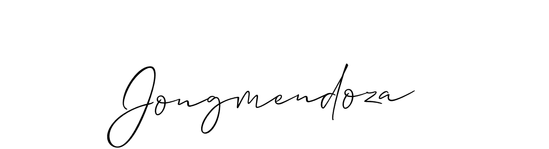 Make a beautiful signature design for name Jongmendoza. With this signature (Allison_Script) style, you can create a handwritten signature for free. Jongmendoza signature style 2 images and pictures png