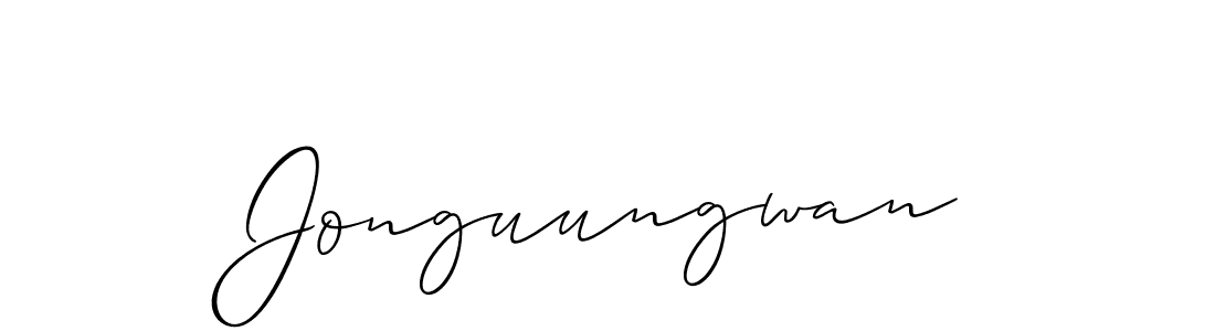 You should practise on your own different ways (Allison_Script) to write your name (Jonguungwan) in signature. don't let someone else do it for you. Jonguungwan signature style 2 images and pictures png