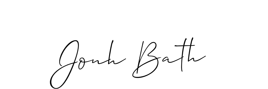 How to Draw Jonh Bath signature style? Allison_Script is a latest design signature styles for name Jonh Bath. Jonh Bath signature style 2 images and pictures png