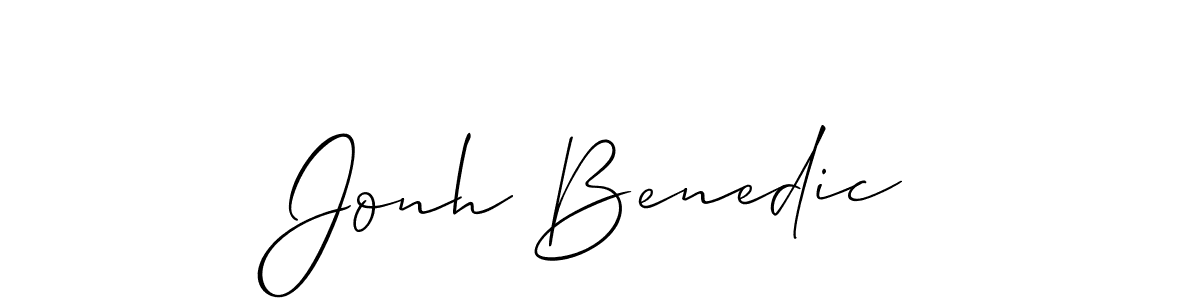 The best way (Allison_Script) to make a short signature is to pick only two or three words in your name. The name Jonh Benedic include a total of six letters. For converting this name. Jonh Benedic signature style 2 images and pictures png