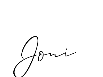 How to make Joni name signature. Use Allison_Script style for creating short signs online. This is the latest handwritten sign. Joni signature style 2 images and pictures png