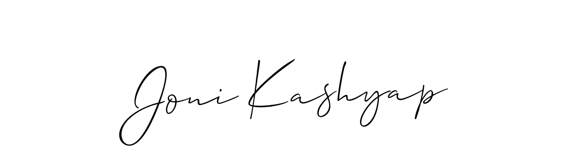 Design your own signature with our free online signature maker. With this signature software, you can create a handwritten (Allison_Script) signature for name Joni Kashyap. Joni Kashyap signature style 2 images and pictures png