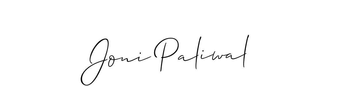 It looks lik you need a new signature style for name Joni Paliwal. Design unique handwritten (Allison_Script) signature with our free signature maker in just a few clicks. Joni Paliwal signature style 2 images and pictures png