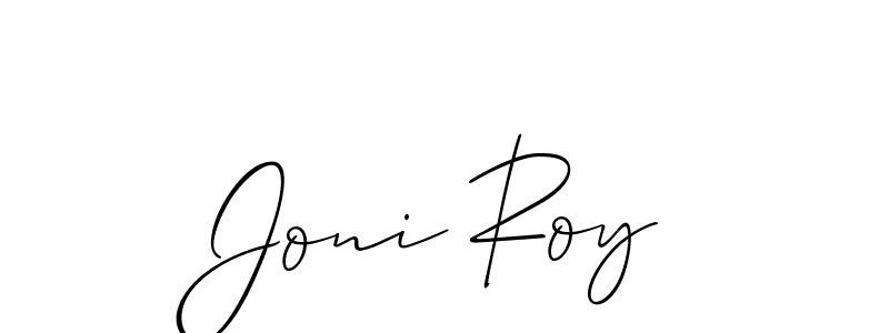 Make a beautiful signature design for name Joni Roy. With this signature (Allison_Script) style, you can create a handwritten signature for free. Joni Roy signature style 2 images and pictures png