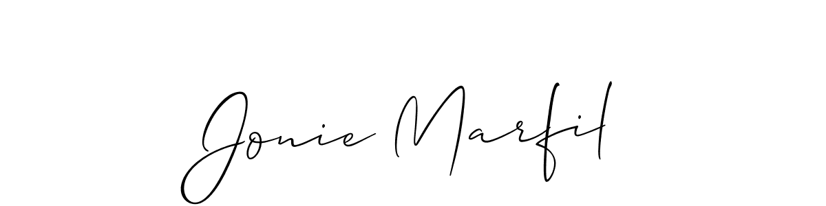 Also You can easily find your signature by using the search form. We will create Jonie Marfil name handwritten signature images for you free of cost using Allison_Script sign style. Jonie Marfil signature style 2 images and pictures png