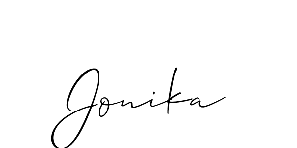 Also You can easily find your signature by using the search form. We will create Jonika name handwritten signature images for you free of cost using Allison_Script sign style. Jonika signature style 2 images and pictures png