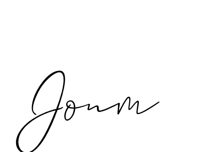 How to Draw Jonm signature style? Allison_Script is a latest design signature styles for name Jonm. Jonm signature style 2 images and pictures png