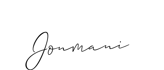 It looks lik you need a new signature style for name Jonmani. Design unique handwritten (Allison_Script) signature with our free signature maker in just a few clicks. Jonmani signature style 2 images and pictures png
