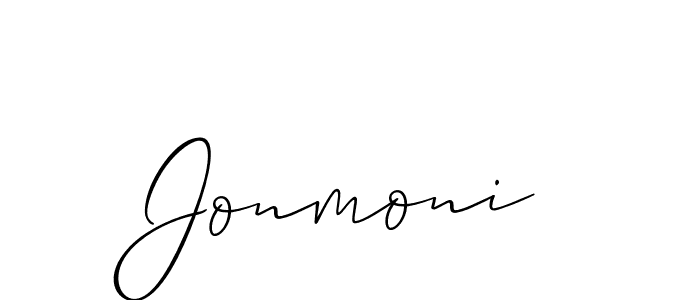 Also we have Jonmoni name is the best signature style. Create professional handwritten signature collection using Allison_Script autograph style. Jonmoni signature style 2 images and pictures png
