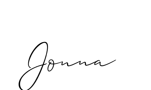 Also we have Jonna name is the best signature style. Create professional handwritten signature collection using Allison_Script autograph style. Jonna signature style 2 images and pictures png