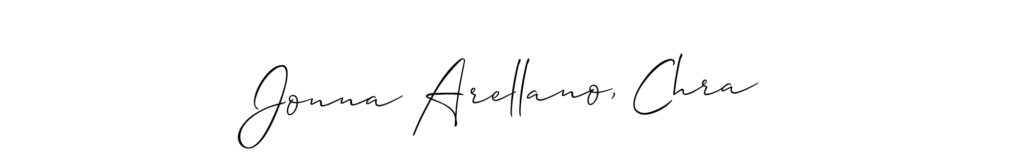 How to make Jonna Arellano, Chra name signature. Use Allison_Script style for creating short signs online. This is the latest handwritten sign. Jonna Arellano, Chra signature style 2 images and pictures png