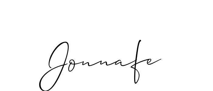 How to make Jonnafe signature? Allison_Script is a professional autograph style. Create handwritten signature for Jonnafe name. Jonnafe signature style 2 images and pictures png