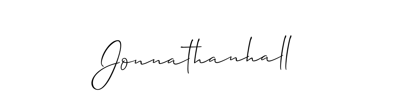 Use a signature maker to create a handwritten signature online. With this signature software, you can design (Allison_Script) your own signature for name Jonnathanhall. Jonnathanhall signature style 2 images and pictures png