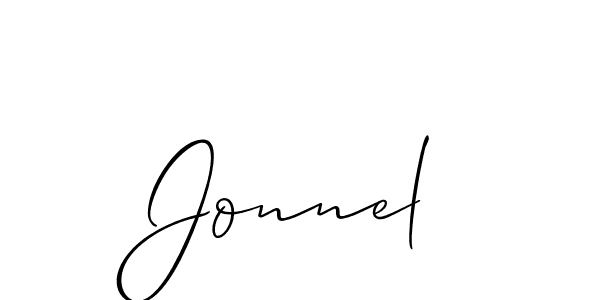 Use a signature maker to create a handwritten signature online. With this signature software, you can design (Allison_Script) your own signature for name Jonnel. Jonnel signature style 2 images and pictures png