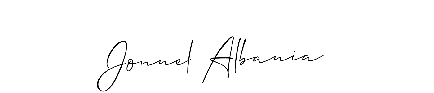 You can use this online signature creator to create a handwritten signature for the name Jonnel Albania. This is the best online autograph maker. Jonnel Albania signature style 2 images and pictures png