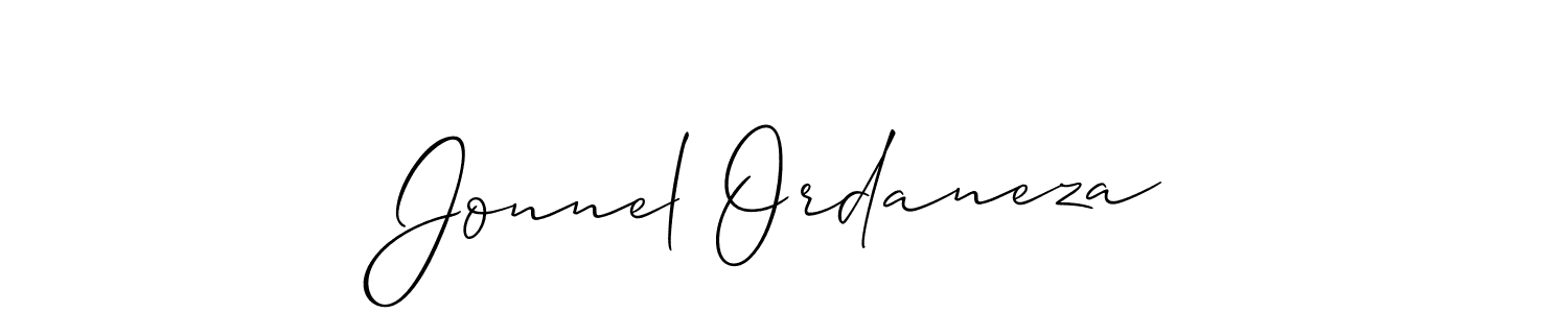 Also we have Jonnel Ordaneza name is the best signature style. Create professional handwritten signature collection using Allison_Script autograph style. Jonnel Ordaneza signature style 2 images and pictures png