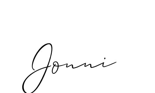 Similarly Allison_Script is the best handwritten signature design. Signature creator online .You can use it as an online autograph creator for name Jonni. Jonni signature style 2 images and pictures png