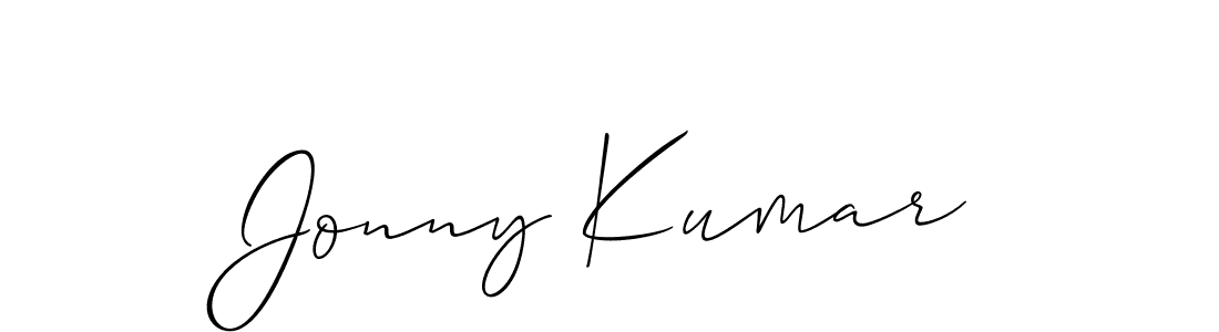 Make a beautiful signature design for name Jonny Kumar. With this signature (Allison_Script) style, you can create a handwritten signature for free. Jonny Kumar signature style 2 images and pictures png