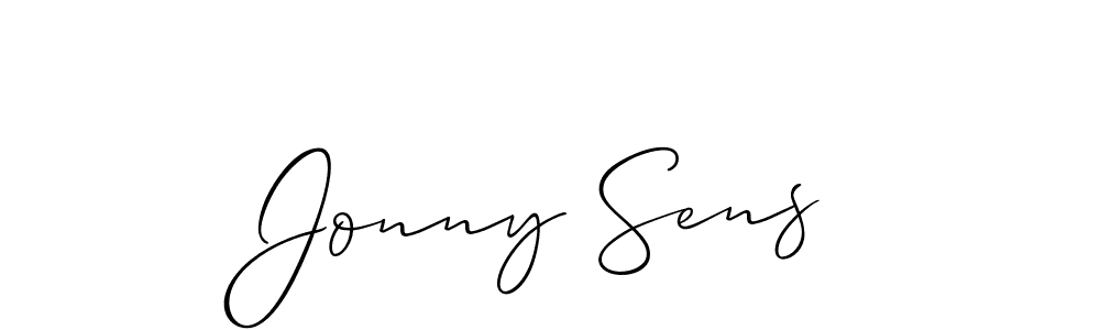 Make a beautiful signature design for name Jonny Sens. With this signature (Allison_Script) style, you can create a handwritten signature for free. Jonny Sens signature style 2 images and pictures png